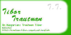tibor trautman business card